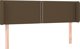 vidaXL Zaglowek do lozka z LED, ciemnobrazowy, 147x16x78/88cm, tkanina