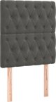 vidaXL Zaglobek do lozka z LED, ciemnoszary, 80x7x118/128 cm, aksamit