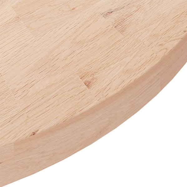 vidaXL Στρογγυλή επιφάνεια τραπεζιού, 90x4 cm, ακατέργαστο δρύινο ξύλο