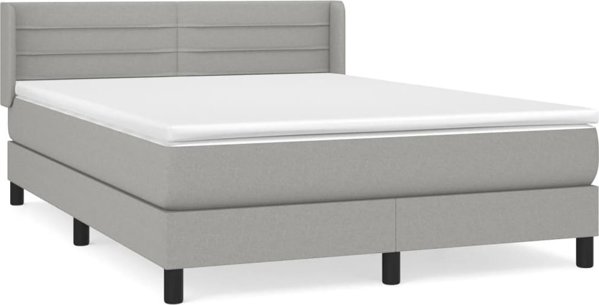 vidaXL Kontinentiko krevati me strwma gkri 140x200 cm vafi