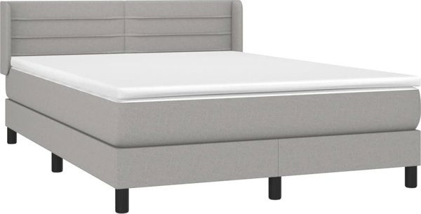 vidaXL Kontinentiko krevati me strwma gkri 140x200 cm vafi