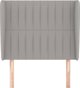 vidaXL Κεφαλάρι uszak ανοιχτό γκρι 93x23x118/128 cm από ύφασμα
