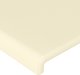 vidaXL Κεφαλάρι κρεβατιού με LED, κρεμ 100x5x78/88cm, από τεχνητό δέρμα