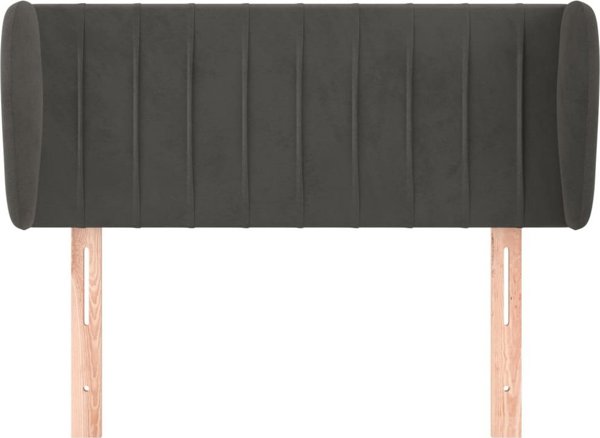 vidaXL Zaglowek uszak, ciemnoszary, 103x23x78/88 cm, aksamitny