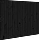 vidaXL Wezglowie κρεβατιού, μαύρο, 146,5x3x110 εκ, μασίφ πεύκο