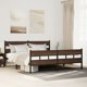 vidaXL Metalliki rampa lozkou, choris mattress, brazni sonoma, 200x200 cm