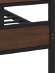 vidaXL Metalliki rampa lozkou, choris mattress, brazni sonoma, 200x200 cm