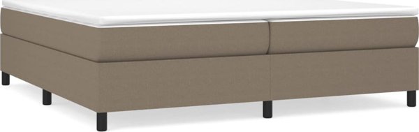 vidaXL Κρεβάτι Continental, ταουπέ χρώμα, επένδυση από ύφασμα, 200x200 εκ.