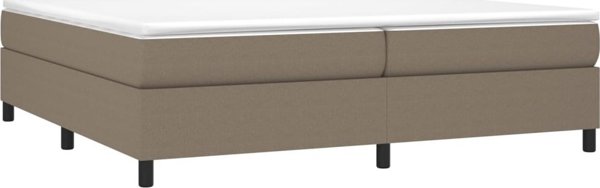 vidaXL Κρεβάτι Continental, ταουπέ χρώμα, επένδυση από ύφασμα, 200x200 εκ.