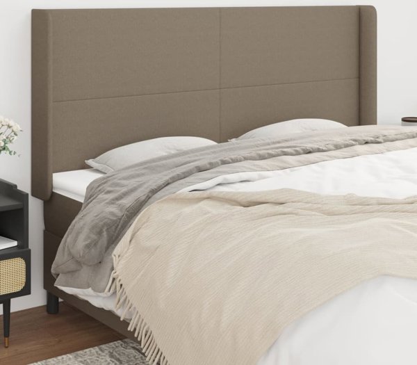 vidaXL Υποστήριγμα κεφαλιού uszak, χρώμα taupe, 163x16x118/128 cm, ύφασμα
