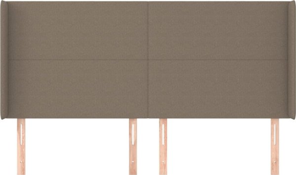 vidaXL Υποστήριγμα κεφαλιού uszak, χρώμα taupe, 163x16x118/128 cm, ύφασμα