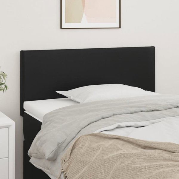 vidaXL Ζαγλώβκι για κρεβάτι, μαύρο, 90x5x78/88 εκ, δερματίνη