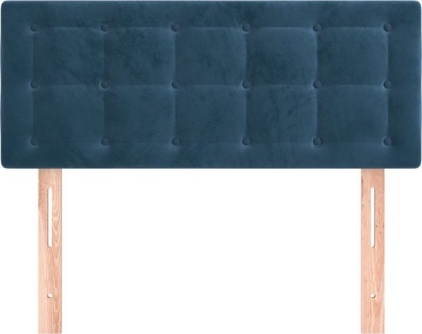 vidaXL Προσκέφαλο για κρεβάτι, σκούρο μπλε, 80x5x78/88 cm, βελούδο