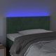 vidaXL Κεφαλάρι κρεβατιού με LED, σκούρο πράσινο, 80x5x78/88 cm, βελούδο