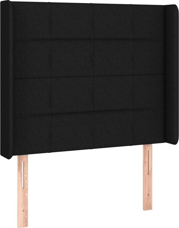 vidaXL Lozko kontynentalne z materacem czarne 80x200 cm tkanka