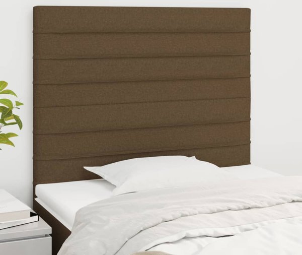 vidaXL Zaglowki do lozka, 2 szt., ciemnobrazowy, 80x5x78/88 cm, tkanina