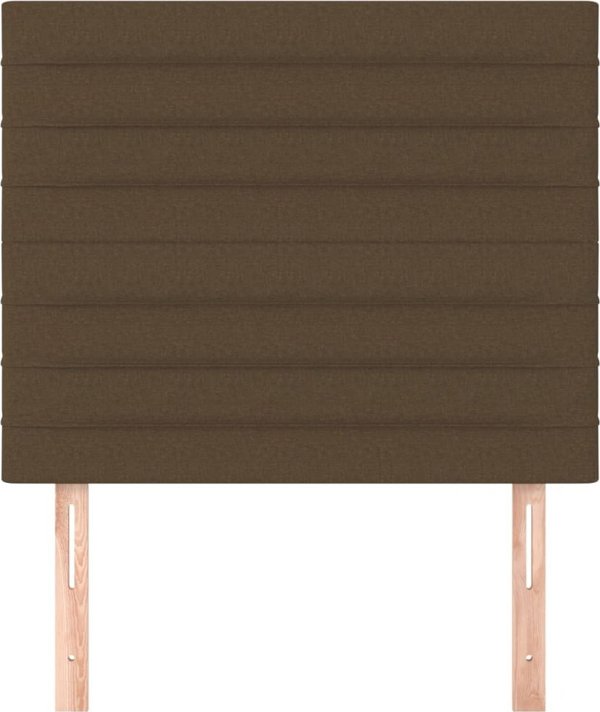 vidaXL Zaglowki do lozka, 2 szt., ciemnobrazowy, 80x5x78/88 cm, tkanina