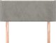 vidaXL Κεφαλάρι τύπου uszak, ανοιχτό γκρι, 93x16x78/88 εκ., βελούδο