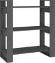 Ράφι βιβλίων/διαχωριστικό vidaXL, γκρι, 80x35x91 cm, πεύκινο ξύλο