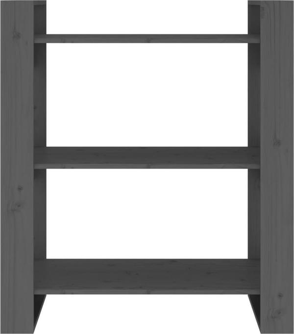 Ράφι βιβλίων/διαχωριστικό vidaXL, γκρι, 80x35x91 cm, πεύκινο ξύλο