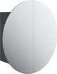 vidaXL Ντουλάπι μπάνιου με καθρέφτη και LED, μαύρο, 47x47x17,5 εκ.