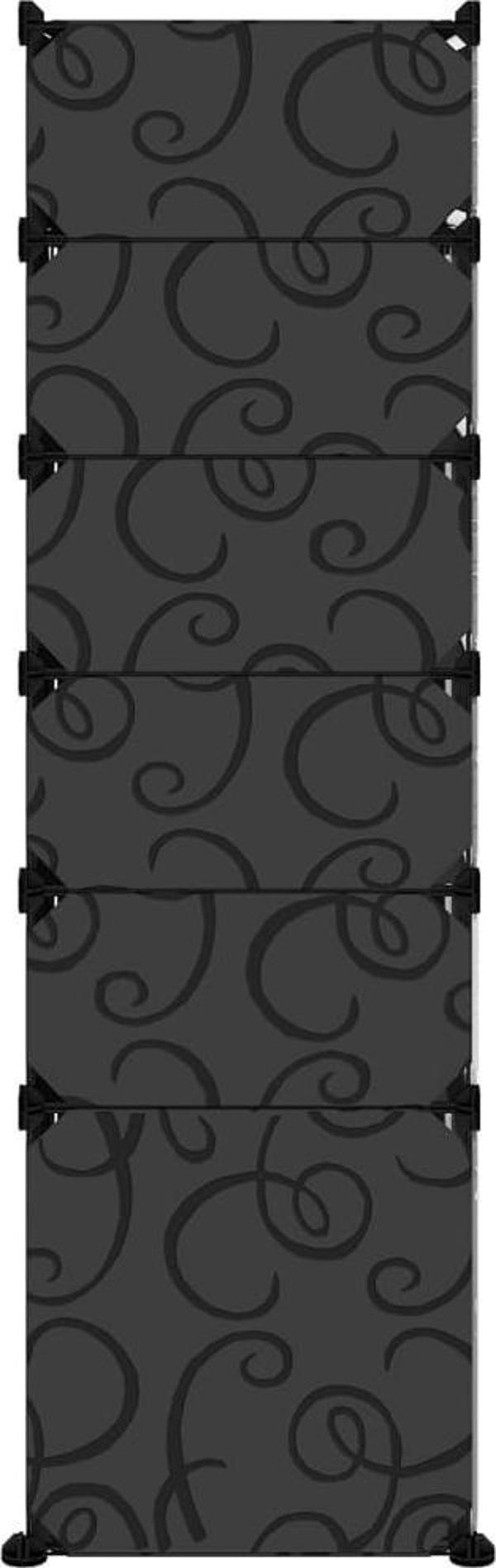 vidaXL vidaXL Stojak na buty, czarny, 94x37x125 cm, PP