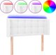 vidaXL Zaglowek do lozka me LED, bialy, 83x16x78/88 cm, sztuczna skora