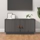vidaXL vidaXL Szafka pod TV, szara, 80x34x40 cm, lite drewno sosnowe