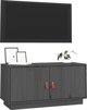 vidaXL vidaXL Szafka pod TV, szara, 80x34x40 cm, lite drewno sosnowe