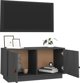 vidaXL vidaXL Szafka pod TV, szara, 80x34x40 cm, lite drewno sosnowe