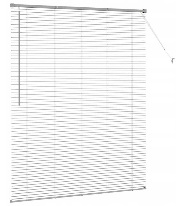 vidaXL Βενετικά στόρια ασημί 175 x 140 cm αλουμίνιο
