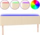 vidaXL Κεφαλάρι κρεβατιού με LED, κρεμ, 160x5x78/88 cm, ύφασμα