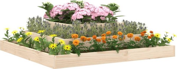 vidaXL Donica, 110x110x27 cm, lite drewno sosnowe