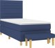 vidaXL Λιτό κρεβάτι με στρώμα, μπλε, ύφασμα 100x200 cm