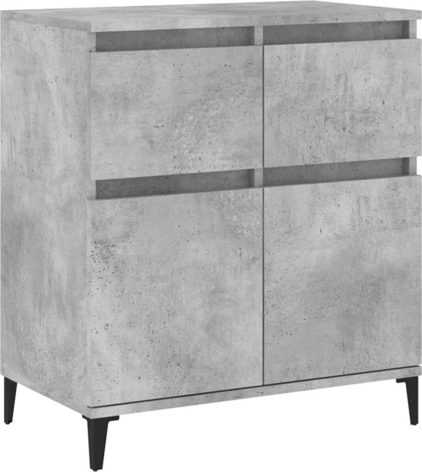 vidaXL Συρταριέρα, γκρι τσιμέντου, 60x35x70 εκ., ξύλινο υλικό