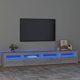 vidaXL Έπιπλο TV με LED φωτισμό, γκρι Sonoma δρυς, 240x35x40 cm