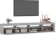 vidaXL Έπιπλο TV με LED φωτισμό, γκρι Sonoma δρυς, 240x35x40 cm