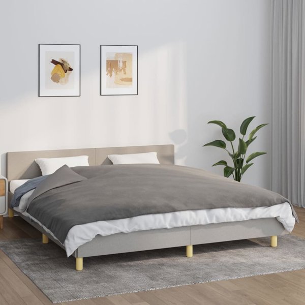 vidaXL Βαριά κουβέρτα με θήκη, γκρι, 155x220 cm, 7 kg, ύφασμα