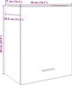 vidaXL Επιτοίχια Ντουλάπια από Παλιό Ξύλο, Σετ 2 Τεμαχίων, 50x31x60 cm
