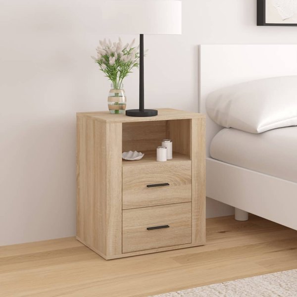 Szafka nocna vidaXL, dab sonoma, 50x36x60 cm, material drewnopochodny