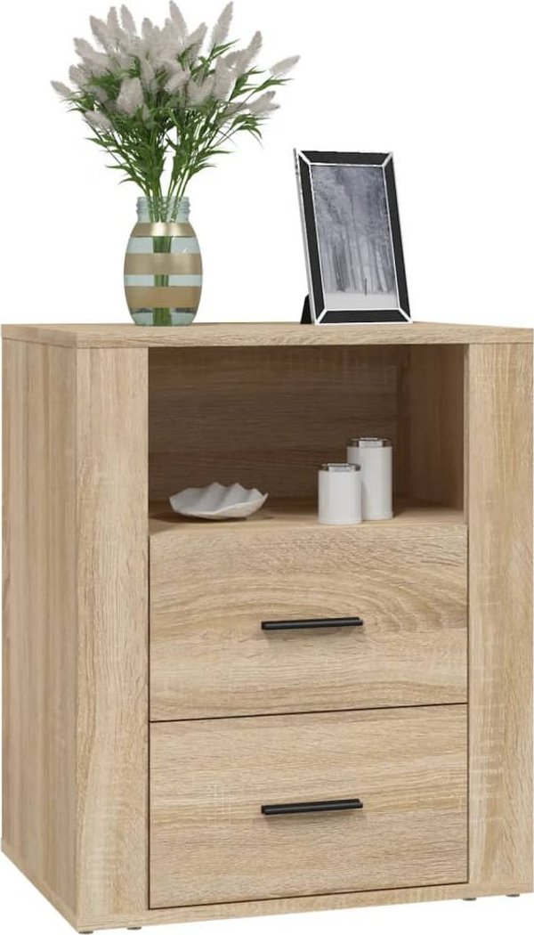 Szafka nocna vidaXL, dab sonoma, 50x36x60 cm, material drewnopochodny