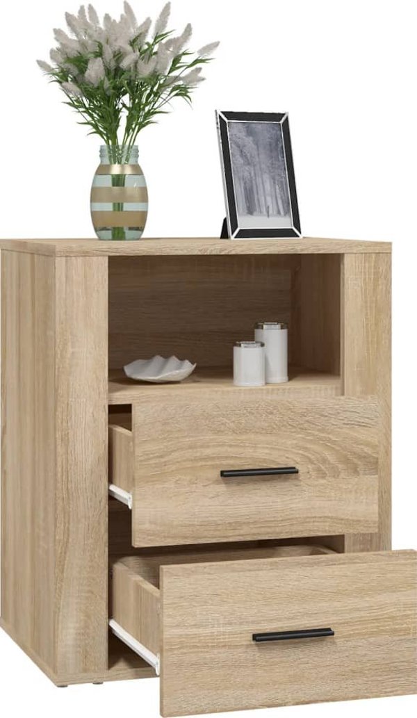 Szafka nocna vidaXL, dab sonoma, 50x36x60 cm, material drewnopochodny