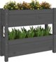 vidaXL Donica, szara, 77x25x66 cm, lite drewno sosnowe