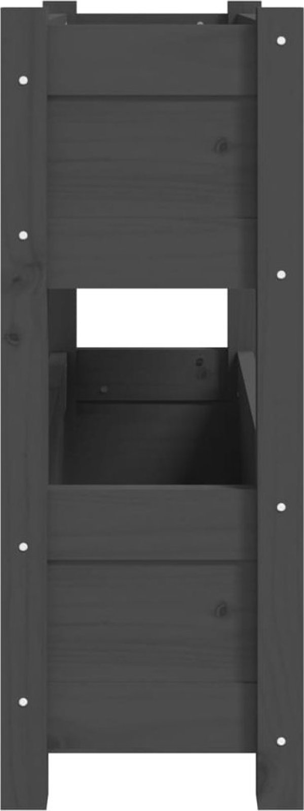vidaXL Donica, szara, 77x25x66 cm, lite drewno sosnowe