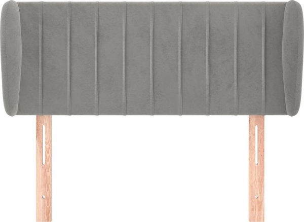 vidaXL Υποστήριγμα κεφαλής uszak ανοιχτού γκρι 93x23x78/88 cm βελούδο