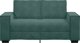 vidaXL Sofa 2-osobowa, ciemnozielona, 120 cm, tapicerowana aksamitem