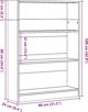 vidaXL Rafak, leuko, 80x24x109 cm, yliko drosopoihmenos xylon