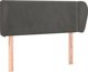 vidaXL Zaglowek uszak, ciemnoszary, 93x23x78/88 cm, aksamitny