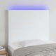 vidaXL Zaglowek do lozka, bialy, 100x5x118/128 cm, sztuczna skora
