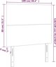vidaXL Zaglowek do lozka, bialy, 100x5x118/128 cm, sztuczna skora